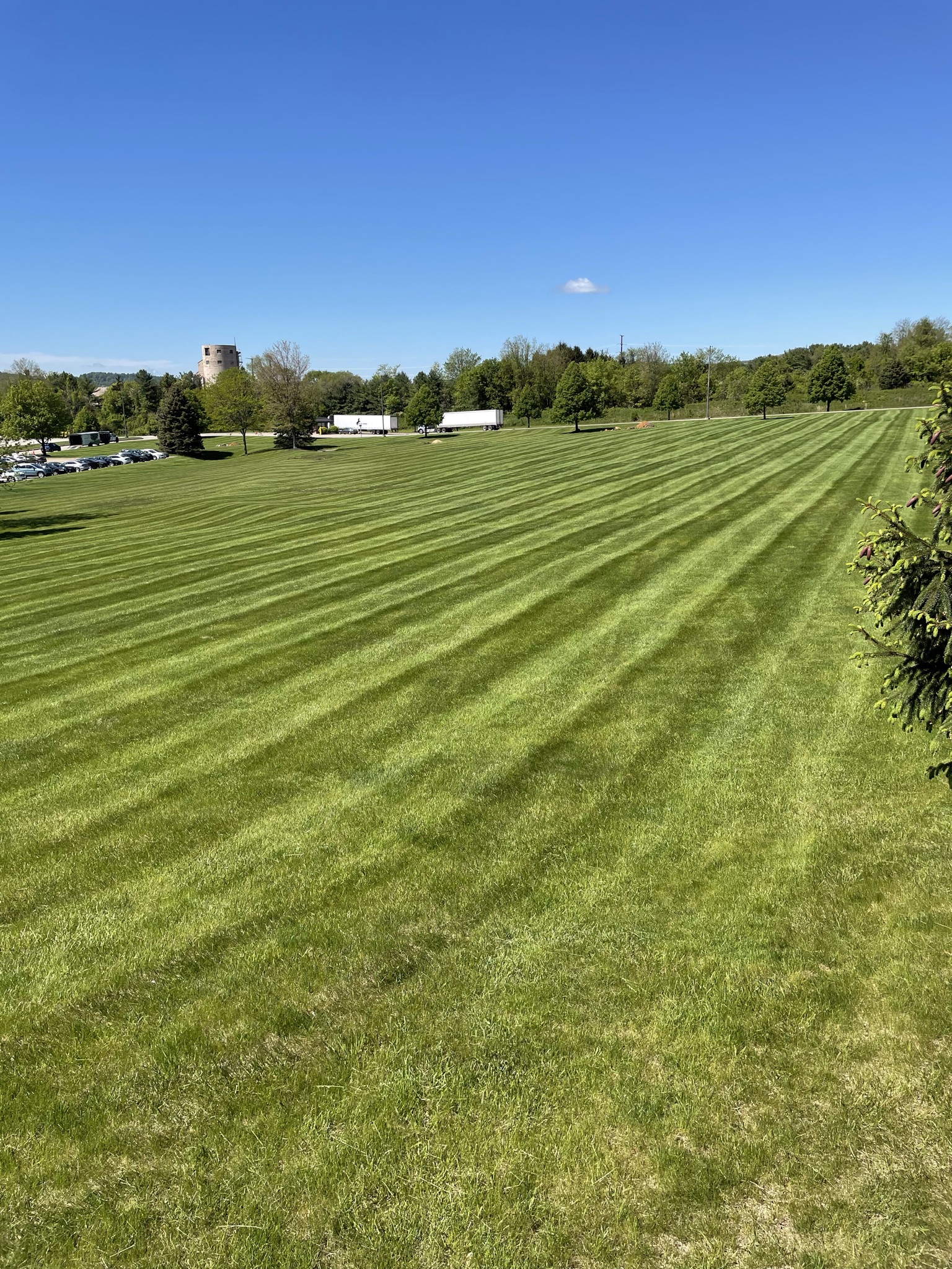 Large commercial property mowing